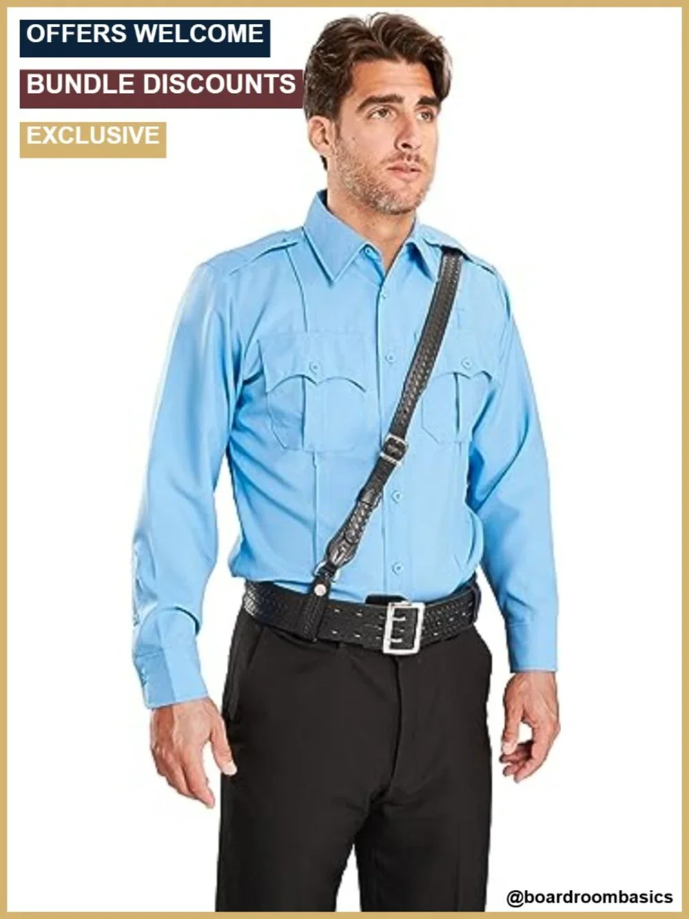 Genuine Leather Basketweave Duty Belt 2.25in Chrome Buckle